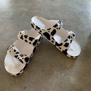 Hand painted Birkenstock style sandals